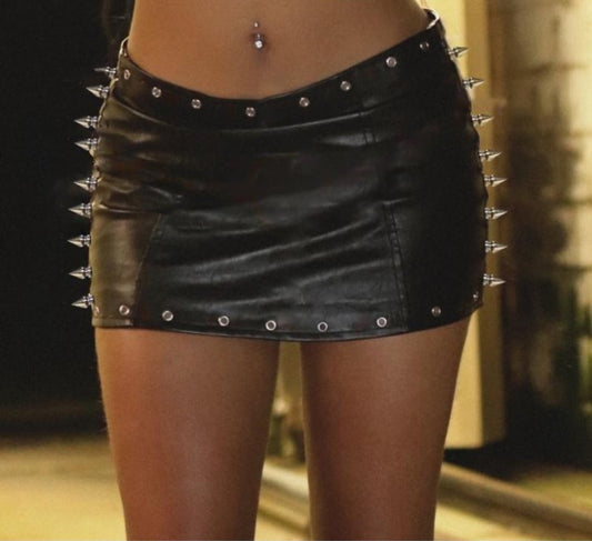 Rivet N Spikes Skirt